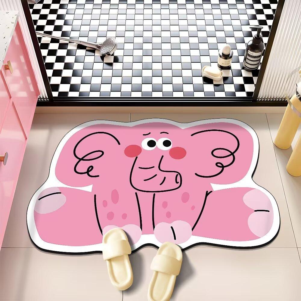 Мультяшный милый допаминовый стиль милый питомец диатомовая грязь напольный коврик для ванной впитывающий противоскользящий быстросохнущий коврик для ног