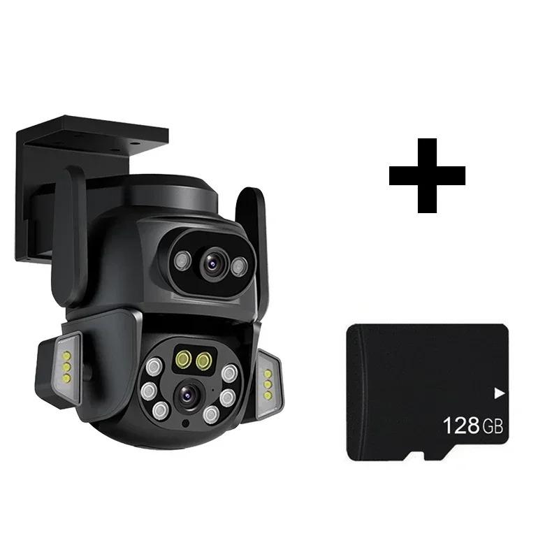 4K 8MP WIFI Camera Dual Screen 8MM Binocular AI Body Automatic Tracking CCTV Alexa Security Intelligent IP66 Monitoring