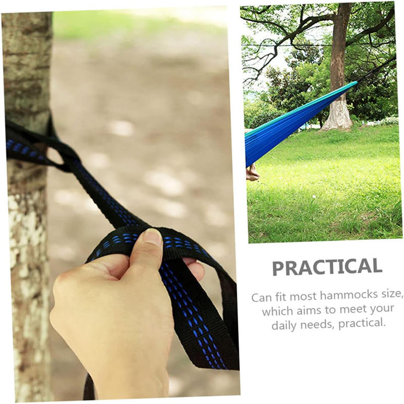High Quality Bearing Capacity Hammock Straps Breaking Strength Polyester Hammocks Belt Rope 5 Rings For Outdoor Hanging Beds