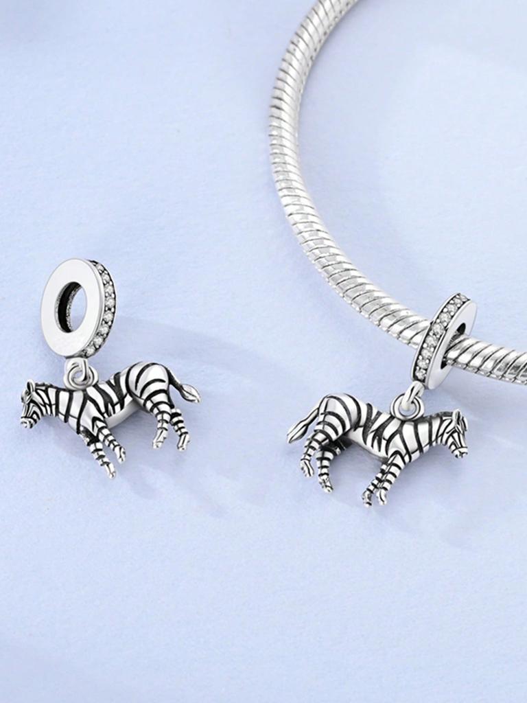 Шармы Плата Животные Слоны И Зебры Бусины Медь Покрытая Подходят Шармы Медь Оригинальный Браслет Для Изготовления Украшений Diy Шарм