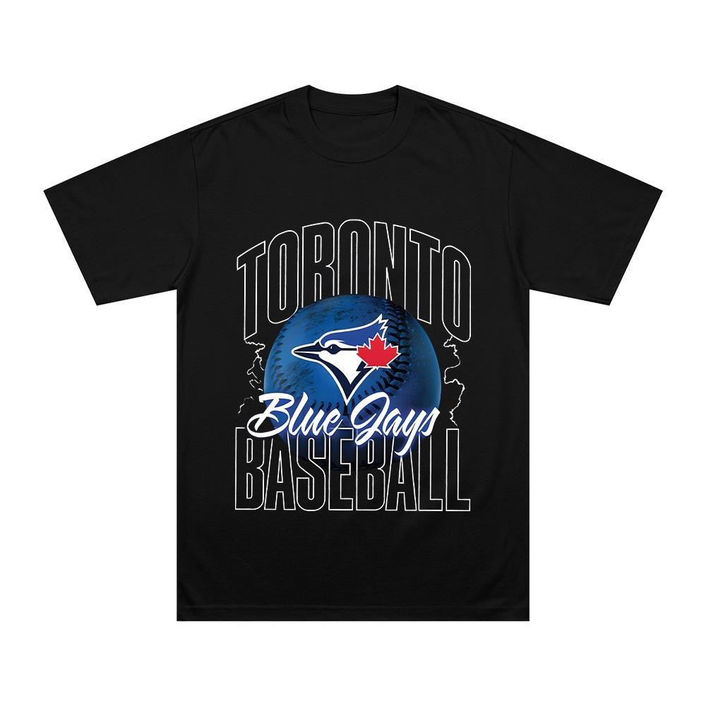 Футболка Fanatics Blue Jays Подарок фанату Blue Jays Футболка Унисекс С коротким рукавом Летняя Хлопок Дышащая Спортивная Одежда