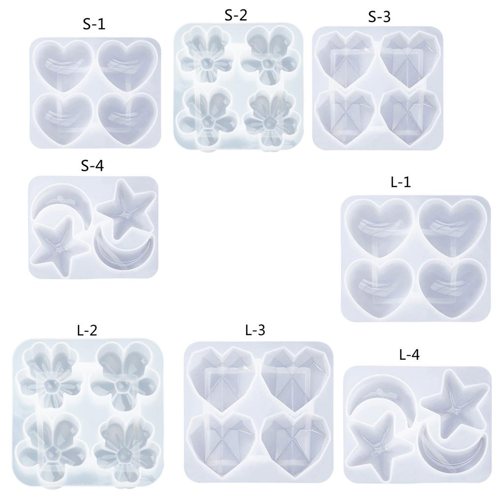 Сделай сам Хрустальный брелок Силиконовая форма с отверстием Ювелирное изделие Сердце Эпоксидная смола Изготовление форм для Дня святого Валентина Праздник Фестиваль