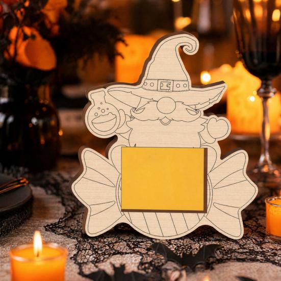 Customizable Wooden Picture Frame Pumpkin DIY Photo Frame, Halloween for Kids Crafts, Arts And Crafts Children Unfinished Hollow Decor Party Tabletop