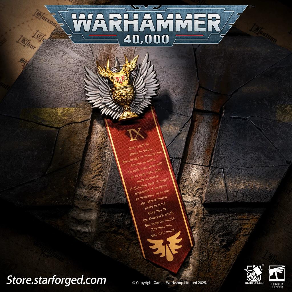 Starforged Star Casting, брошь «Ангел Святой Крови», значок Святой Печати Св.. Жиль, Warhammer 40K