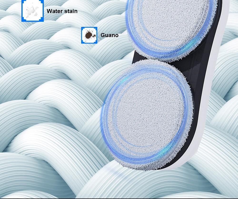 LIECTROUX YW610 Robot Window Cleaner, Single Water Spray, 2800Pa Suction, 30ml Water Tank, Border Detection