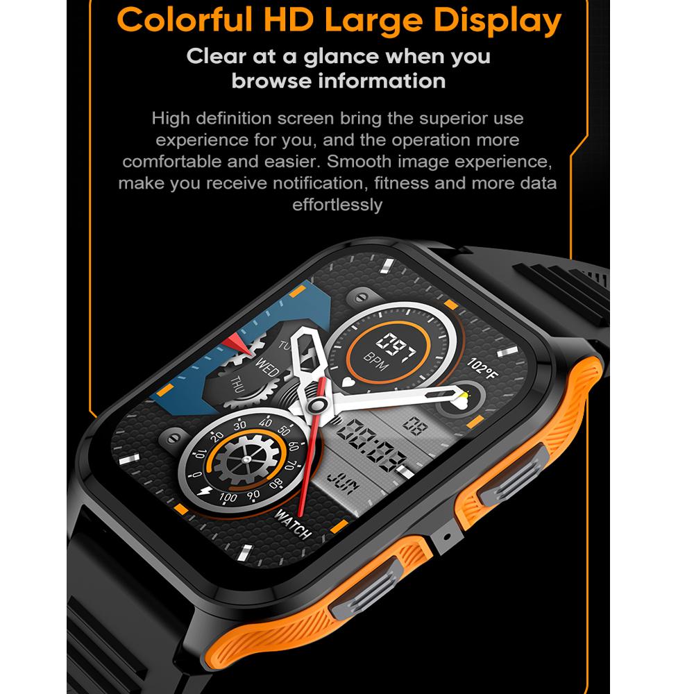 YurKem уличные военные умные часы для мужчин Bluetooth вызов кислорода в крови мониторинг артериального давления умные часы IP68 водонепроницаемые спортивные фитнес-часы