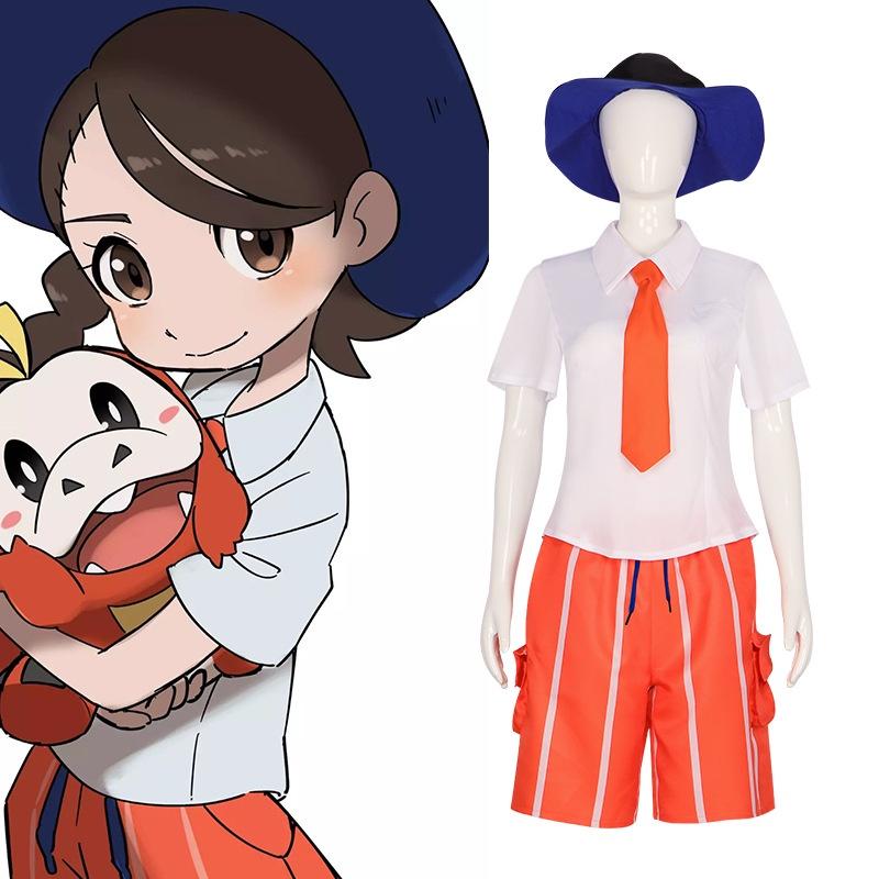 Комплект костюма для косплея Флориана и Джулианы из Pokemon Scarlet And Violet для Хэллоуина и сценических выступлений