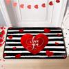 Коврик для пола VIKAMA ко Дню святого Валентина с кристаллами и бархатом, украшение для дома в виде гнома, коврик для входной двери, коврик для кухни и спальни с любовью
