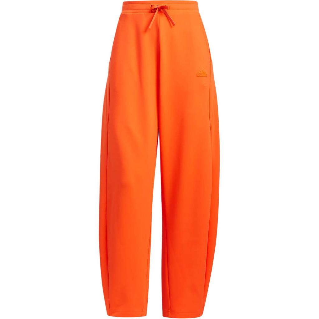 adidas Брюки Fustl, однотонные, свободные, на шнурке, трикотажные спортивные брюки, женские брюки, полуударно-оранжевого цвета JJ1345