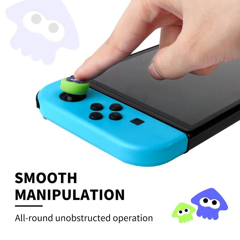 4 шт./комплект Силиконовые накладки на стики Защитные колпачки для Nintendo Switch /Lite /Oled Чехол для Joy-Con Геймпад Аксессуар для игр