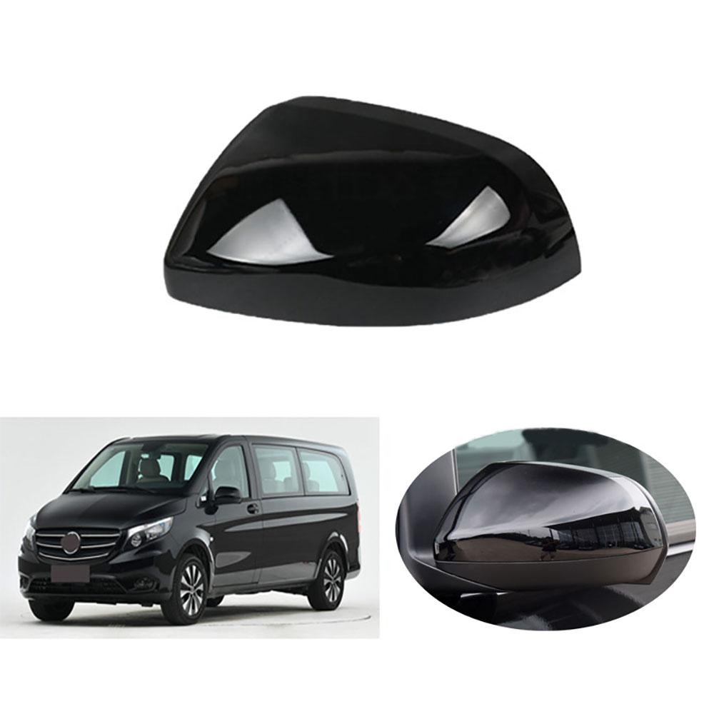 1 × Front Left Mirror Cover Cap Shell Black Fit For Mercedes Vito W447 2016-2020