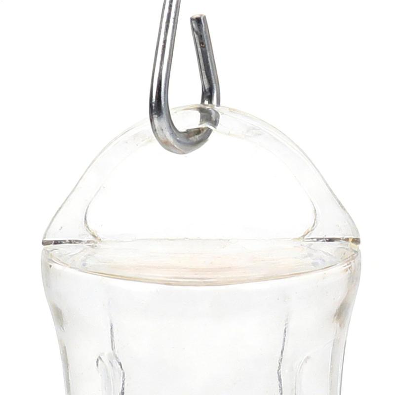 4 Piece Ant And Bee Proof Mini Hummingbird Feeding Hummingbird Feeders For Outdoors Transparent Station With Stainless Hooks