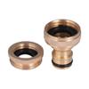 Durable Brass Pressure Washer Hose Adaptor 3/4'' 1/2'' Threaded Universal Hose Tap Connector Faucet Hose Tap Garden