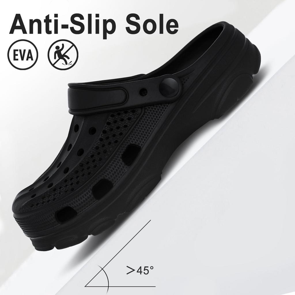 Men's Summer Clogs Slippers with Arch Support Womens Mens Garden EVA Clogs Shoes Unisex Cozy Slip-on Beach Holes Sandals