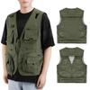 Рыбалка Рыбалка Фотограф Горный Бедствие Открытый Быстро Сетчатый Жилет Армия [KOMCLUB] Жилет, Жилет, Многокарманный Жилет, Мужской, Многофункциональный,