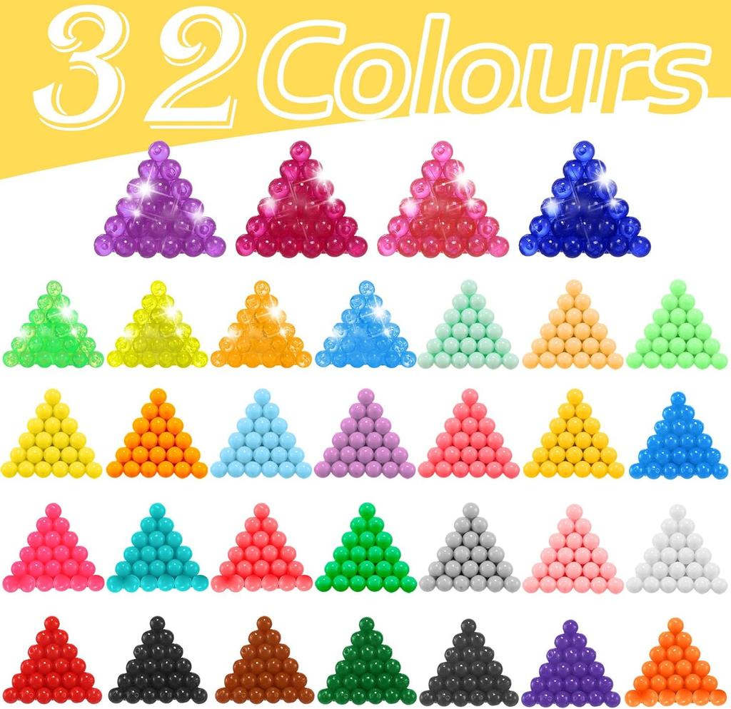 Fuse Beads Kit 3800 Pcs Beads in 24 Colors Unlimited Creativity Starter Kit Magic Mist Beads Children's Puzzle DIY Toys Gifts