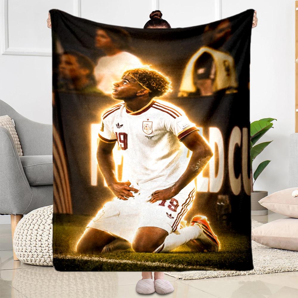 Lamine Yamal's Lamine Yamal Football Legend Blanket Comfortable Suitable for Picnics Livingroom Bed Four Seasons Universal Modern Style Gifts For Fami