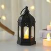 Electronic Candle Lantern Wind Lamp Hanging Light Tabletop for Home Patio
