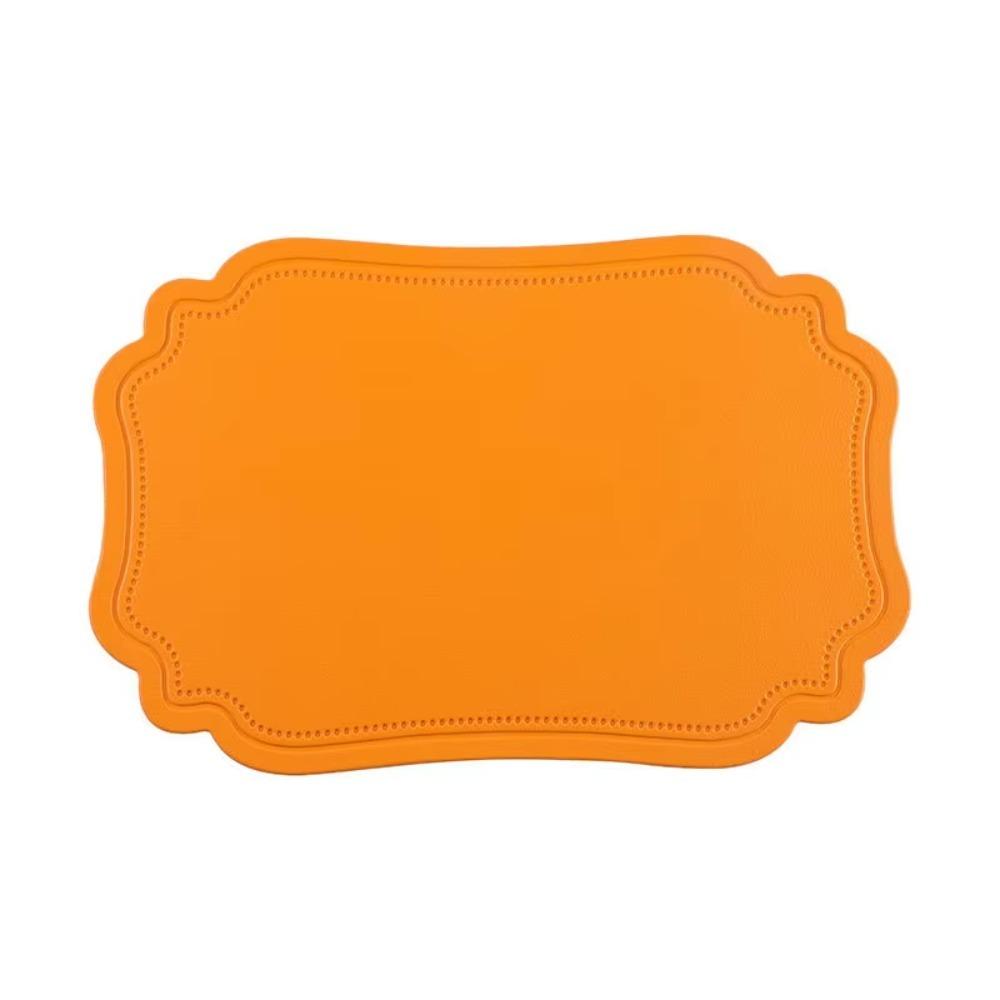 Faux Leather Coffee Place Mat Solid Color Heat Resistant Mat New Place Mat Outdoor Indoor