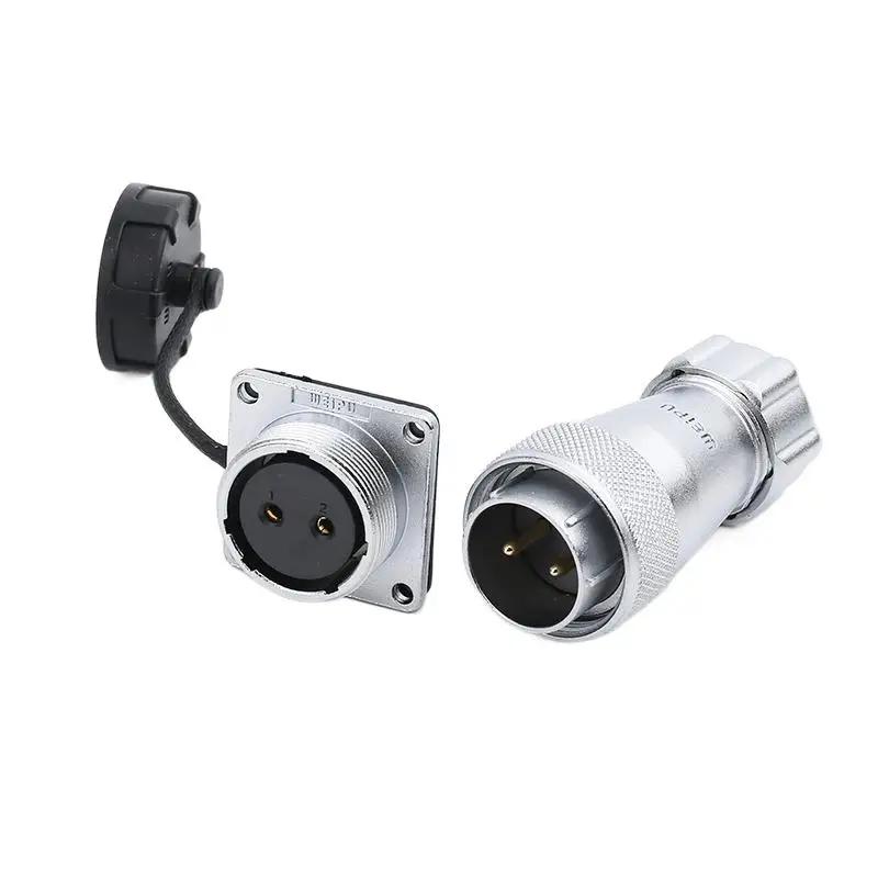 WEIPU WS24 TP/Z 2 3 4 10 12 19 Pin PCB Panel Mount Bulkhead M24 Automation Waterproof Connector Solar LED Lighting Power Adapter