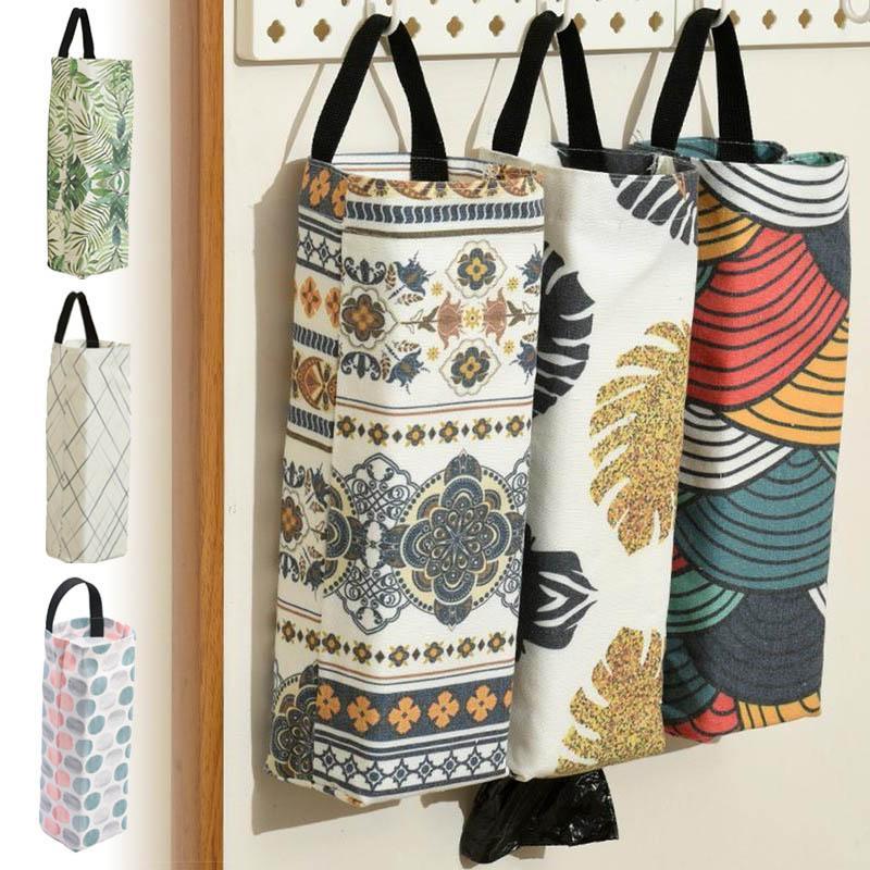 Бытовая Кухонная Сумка для Хранения Мусорных Пакетов Подвесная Сумка Настенная Подвесная Цветная Вытягиваемая Тип Сортировка Мелкого Мусора Сумка для Хранения