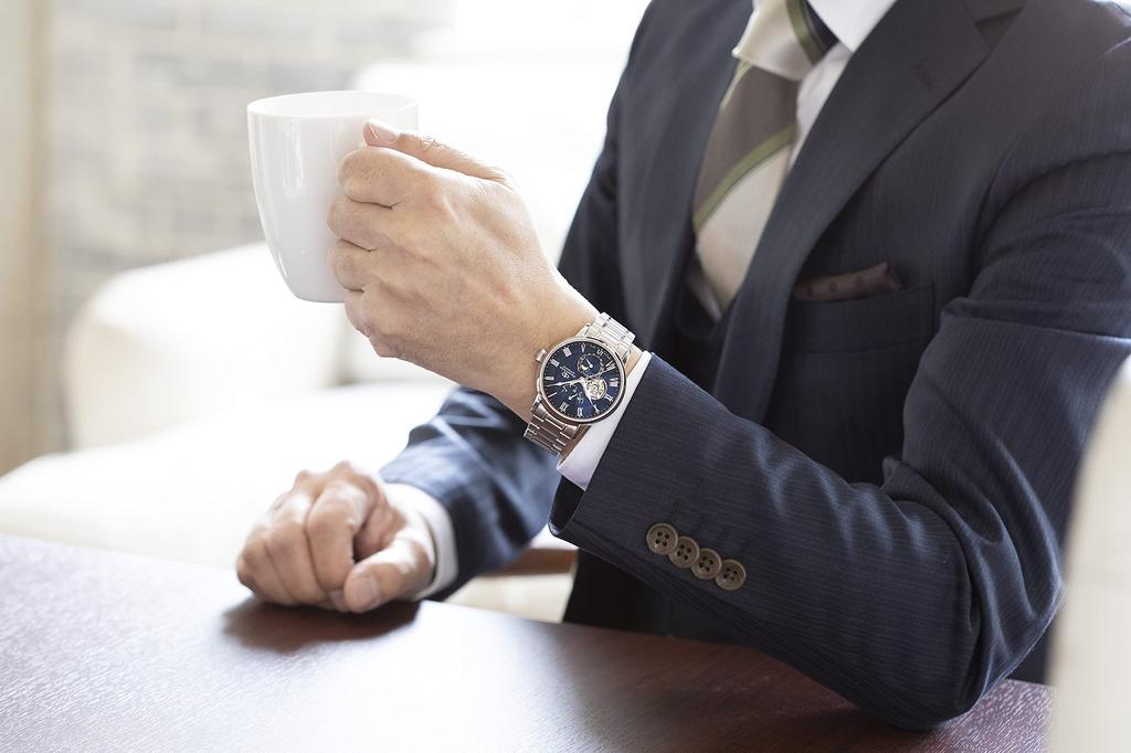 ORIENT STAR Автоматические часы M45 F7 Механические фазы Луны Механические Сделано в Японии 2 года внутренней гарантии Open Heart Navy [Orient Star]