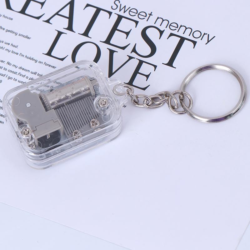 1Pc Music Box DIY Mechanical Metal Music Boxes Clockwork Keychain Gift