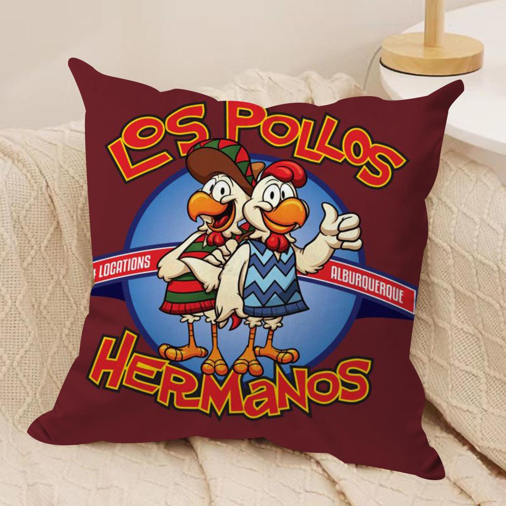 Los Pollos Hermanos Наволочка Шелковистый Короткий Плюш Двусторонняя Печатная Наволочка для Дивана Все Сезоны Домашний Декор Подарок