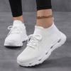 Spring & Autumn Women's Mesh Sneakers: Korean-Style, Thick-Soled Casual Sports Shoes Sock Shoes
