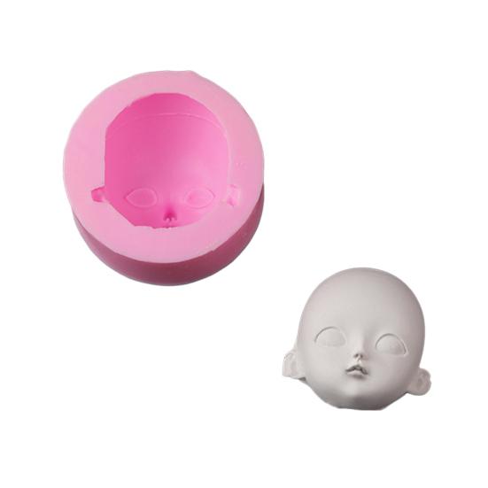 Yousheng силиконовая форма для лица куклы для изготовления шоколадных конфет 3D форма для головы ребенка легко снимаемая чистая форма для сиропа помадка шоколадная моделирующая паста