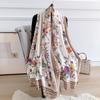 New Four Seasons Available New Silk Large Size Thin Outer Wear Neck Protection Scarf Sunscreen Warm Beach Towel For Women