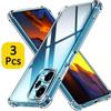 3 шт. прозрачный чехол для Poco F5 F5 Pro C50 C55 C40 M4 5G X5 X4 GT X5 Pro толстый противоударный мягкий силиконовый чехол для телефона Poco M5 4G