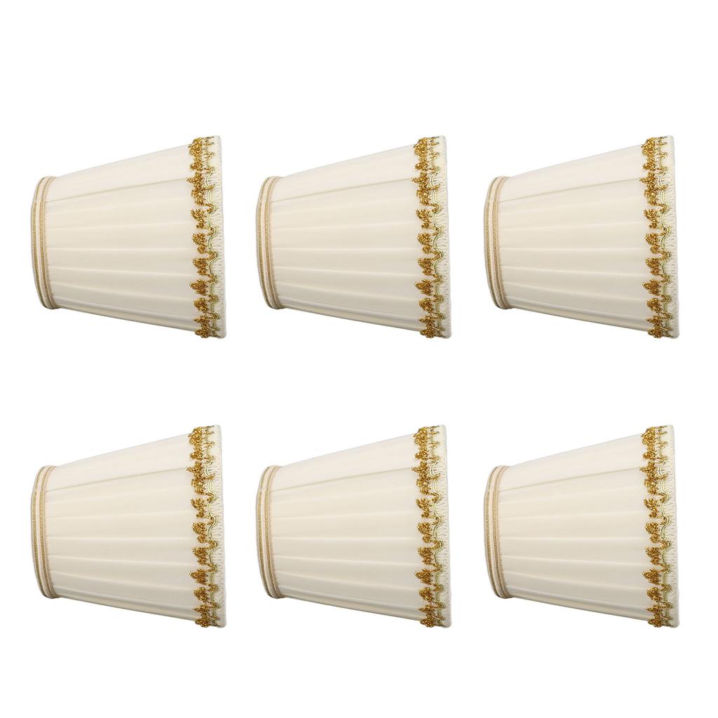6Pcs Small Lamp Shades Safe Soft Easy Installation Modern Light Weight Table Lampshade for E14 Bulb