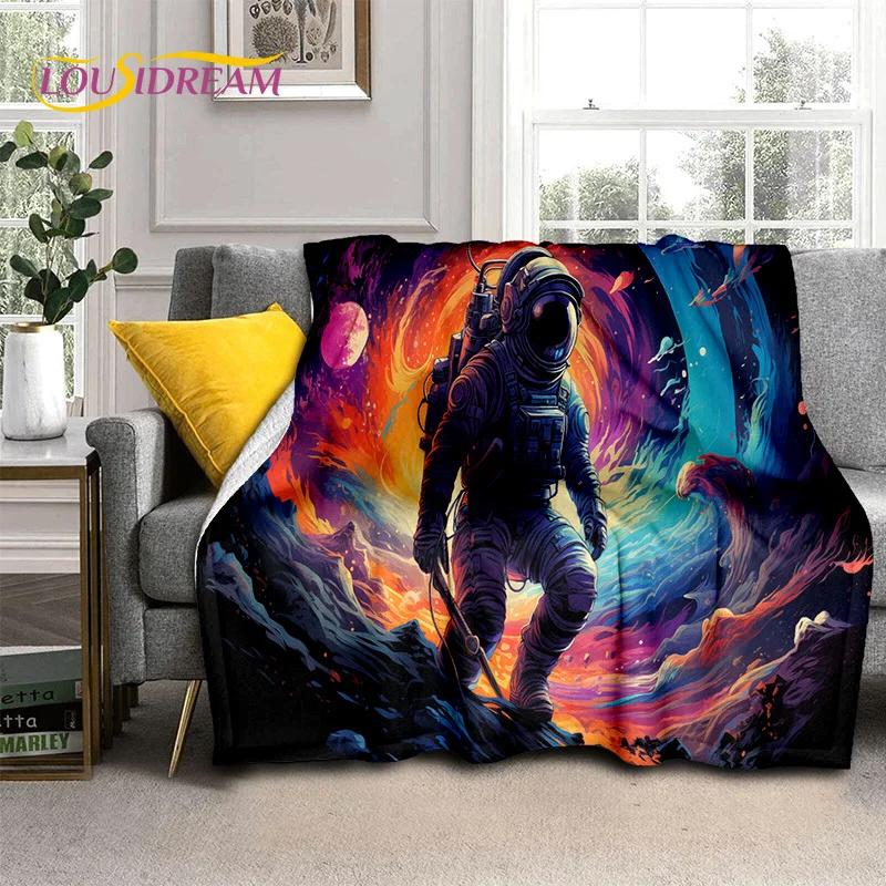 Астронавт Мечта Вселенная Космонавт 3D Космос Мультфильм Мягкие Одеяла, Плед для Пикника Кровати Домашняя Спальня Покрытие Детский Подарок