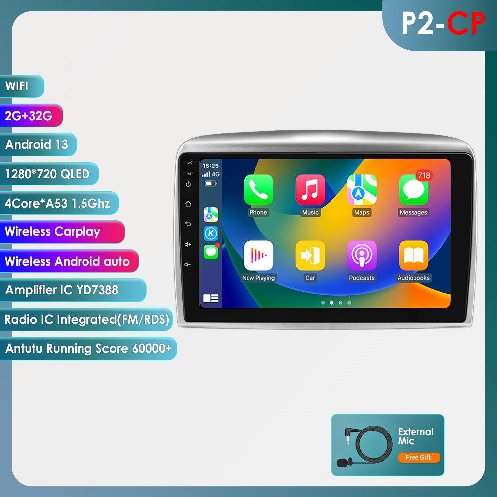 Hizpo 9" Wireless CarPlay Android Auto Car Radio for Lancia Ypsilon 2006 - 2011 Multimedia Wireless Apple CarPlay Smart Intelligent S
