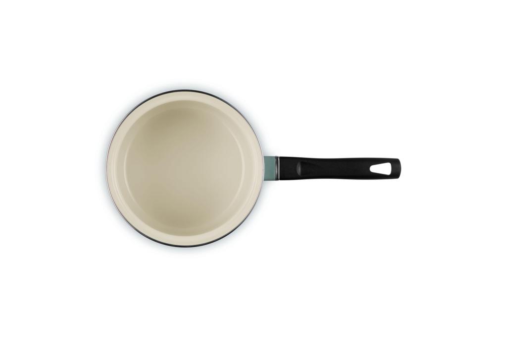 Эмалированная кастрюля Le Creuset EOS, 16 см, цвет «Морская соль», с ручкой из нержавеющей стали, подходит для газовой и индукционной плиты [Официальный японский продукт]