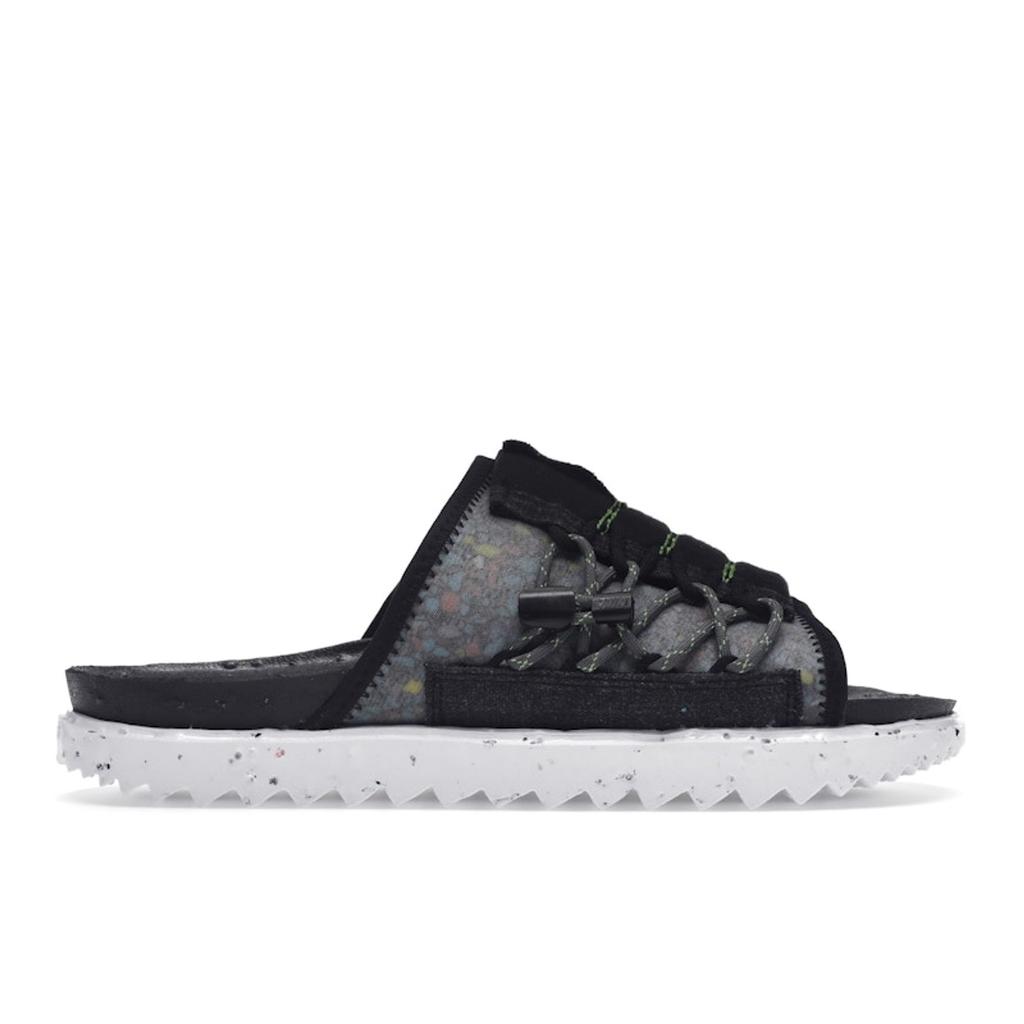 Nike Asuna Crater Slide Black Men Sneakers White Mean-Green Iron-Grey DJ4629-002