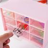 Girls' Heart Nine Palace Grid Storage Box Dust Proof Drawer Box Desktop Stationery Jewelry Cosmetics Storage