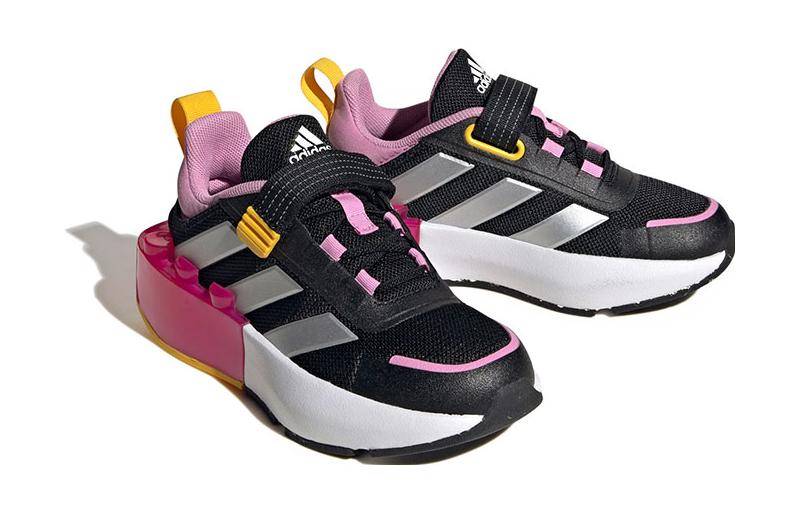 adidas Tech Rnr Нескользящие Устойчивые к истиранию Низкие Детские Тренировочные Кроссовки Черно-Бело-Красные Детские ID9525