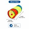 Foldable Rainbow Cat Tunnel, Collapsible Play Tube with Peek Holes & Teaser Ball for Indoor Cats