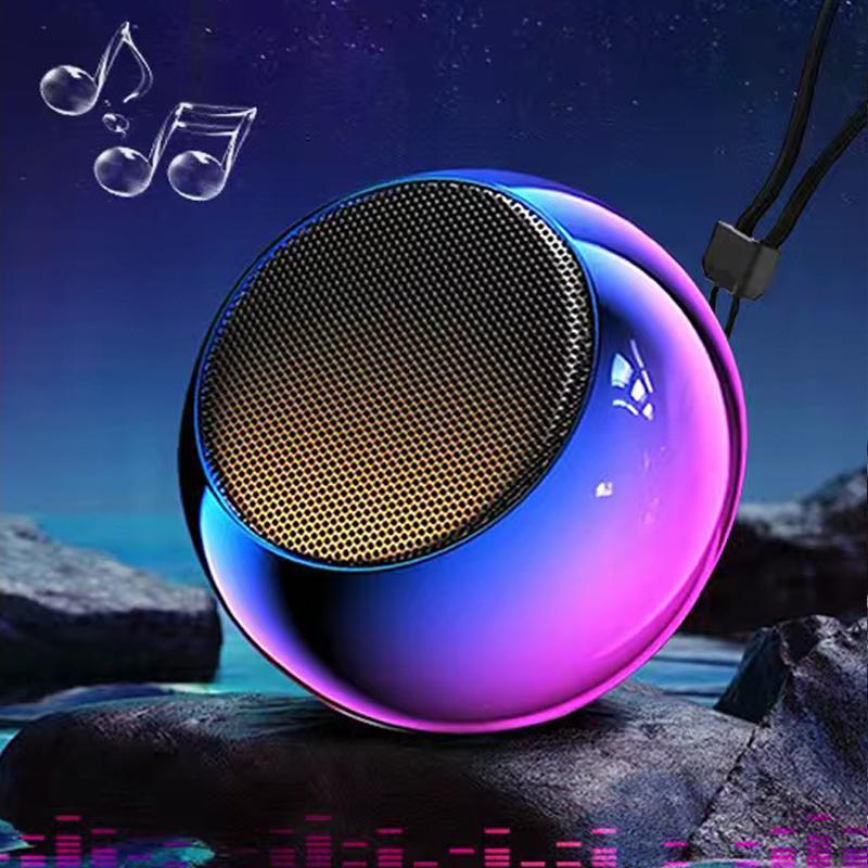 Мини Bluetooth-колонка с микрофоном TWS Беспроводной звуковой бокс Hi-Fi Музыкальная для телефона Планшета Металлическая Громкая Портативный Сабвуфер