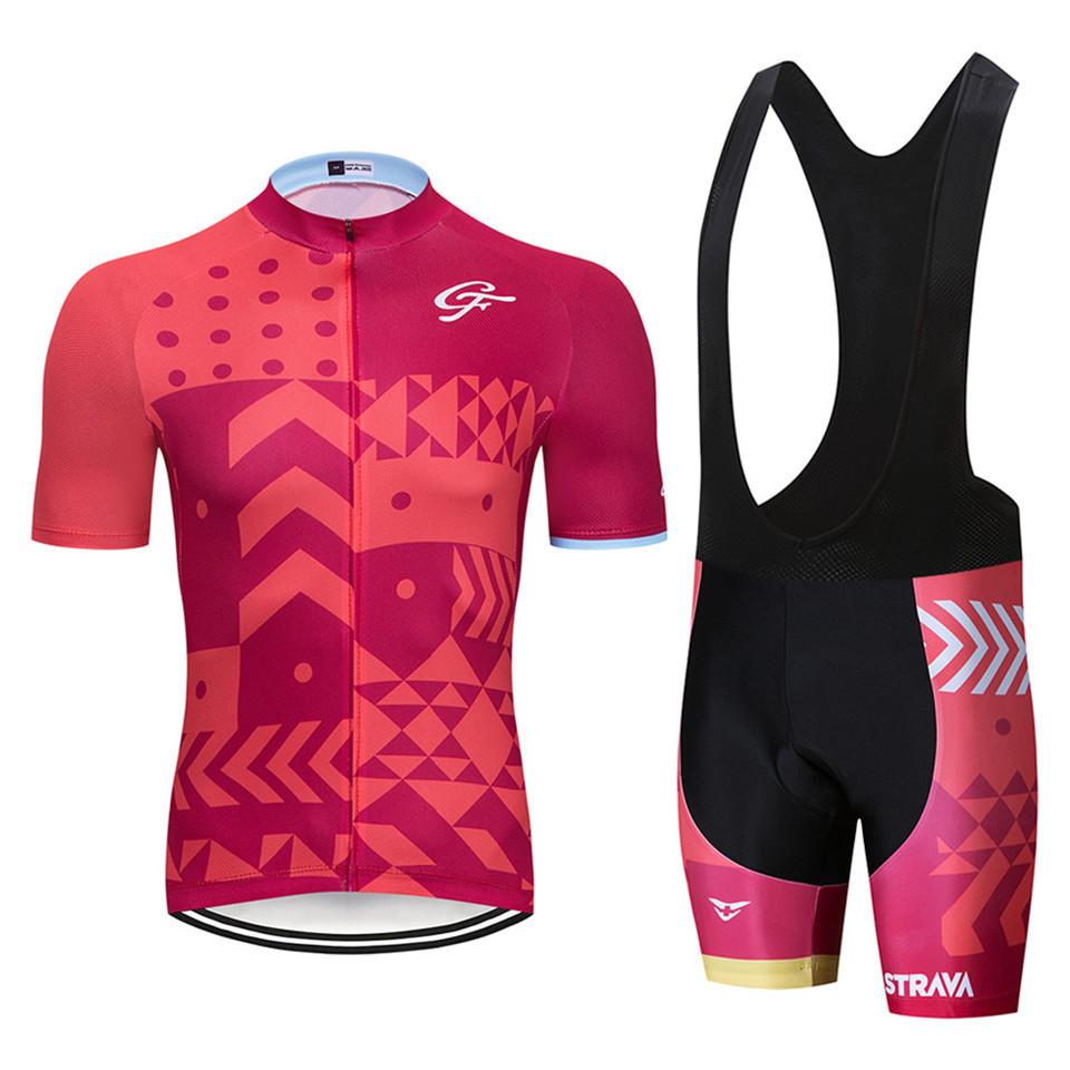 Strav Tour De France Cycling Suit Short Sleeve Suit Men's and Women's Summer Breathable Road Mountain Bike Suit