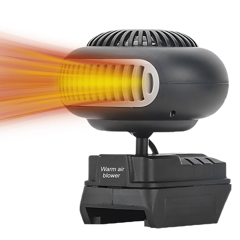 170W Portable Small Space Heater Battery Powered Desktop Heating Fan Low Noise Thermostat Space Heater for Cold Weather