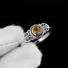 Citrine Round Gemstone Ring, Solid 925 Sterling Silver Ring, Boho Designer Ring, Statement Ring, Fashion Jewelry