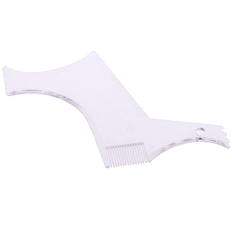 Мужские гребни для бороды, шаблон для укладки, прозрачная расческа для стрижки бороды