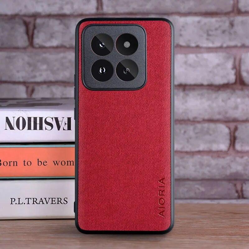 Чехол для Xiaomi 14 13T 12T Pro 13 Ultra, роскошный текстильный кожаный чехол для телефона, чехол для xiaomi 14 pro, чехол