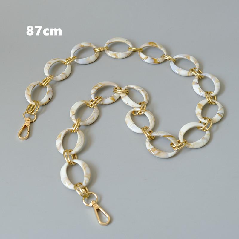 Новая модная женская сумка, аксессуары, цепочки, съемная замена, белый, красный ремешок для сумки, женский золотой чехол на плечо из смолы, цепочка для телефона