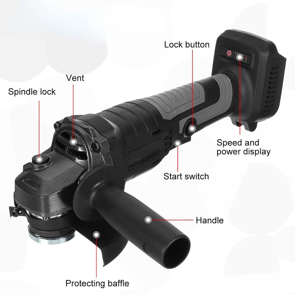 288VF 1580 Вт Бесщеточная беспроводная ударная угловая шлифовальная машина электрическая полировально-шлифовальная машина для батареи Makita 18 В