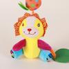 Baby Hanging Rattle with Teether Crib Decoration Plush Animal Toy Hanging Wind Chime for Stroller Accessories