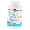 Омега с Коэнзимом, Ultimate Omega + CoQ10, Nordic Naturals  60гелкапс Лимон (67352046)
